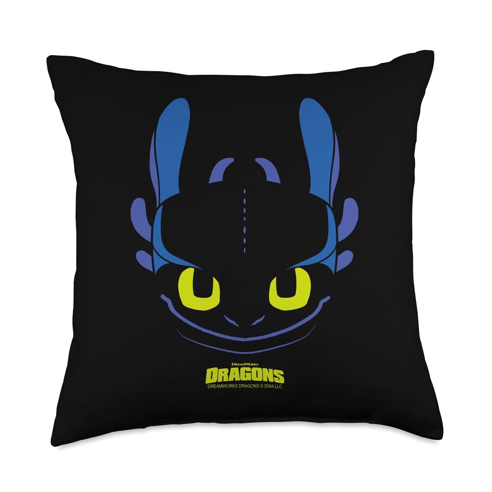 4062 Toothless Night Fury Big Face Costume Throw Pillow